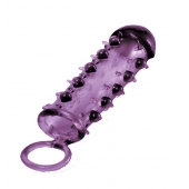 Закрытая фиолетовая насадка с пупырышками SAMURAI PENIS SLEEVE PURPLE - 14,5 см. - NMC - в Красногорске купить с доставкой