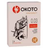 Тонкие презервативы OKOTO Thin Extra Soft - 3 шт. - Sitabella - купить с доставкой в Красногорске
