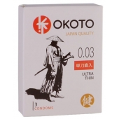 Ультратонкие презервативы OKOTO Ultra Thin - 3 шт. - Sitabella - купить с доставкой в Красногорске