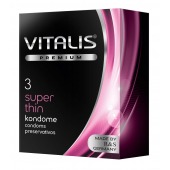 Ультратонкие презервативы VITALIS PREMIUM super thin - 3 шт. - Vitalis - купить с доставкой в Красногорске