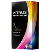 Цветные ароматизированные презервативы VITALIS PREMIUM color   flavor - 12 шт. - Vitalis - купить с доставкой в Красногорске