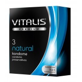 Классические презервативы VITALIS PREMIUM natural - 3 шт. - Vitalis - купить с доставкой в Красногорске