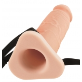 Телесный реалистичный фаллоимитатор с полостью Silicone Hollow Extension - 20 см. - Pipedream - купить с доставкой в Красногорске