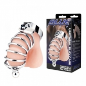 Серебристая клетка для члена Urethral Play Cage - BlueLine - купить с доставкой в Красногорске