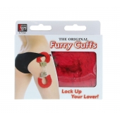Металлические наручники с красной меховой опушкой METAL HANDCUFF WITH PLUSH RED - Dream Toys - купить с доставкой в Красногорске