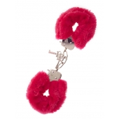 Металлические наручники с красной меховой опушкой METAL HANDCUFF WITH PLUSH RED - Dream Toys - купить с доставкой в Красногорске
