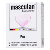 Супертонкие презервативы Masculan Pur - 3 шт. - Masculan - купить с доставкой в Красногорске