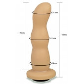 Телесная рельефная насадка Harness - 14,2 см. - LOVETOY (А-Полимер) - купить с доставкой в Красногорске