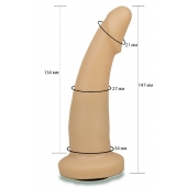 Телесная гладкая насадка Harness - 14,7 см. - LOVETOY (А-Полимер) - купить с доставкой в Красногорске