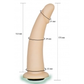 Телесная гладкая насадка-фаллоимитатор Harness - 17 см. - LOVETOY (А-Полимер) - купить с доставкой в Красногорске