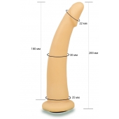 Телесная гладкая насадка-фаллоимитатор Harness - 20 см. - LOVETOY (А-Полимер) - купить с доставкой в Красногорске