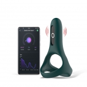 Изумрудное виброкольцо Magic Motion Rise с подхватом мошонки - Magic Motion - в Красногорске купить с доставкой