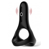 Черное виброкольцо Magic Motion Rise с подхватом мошонки - Magic Motion - в Красногорске купить с доставкой