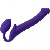 Фиолетовый безремневой страпон Silicone Bendable Strap-On - size M - Strap-on-me - купить с доставкой в Красногорске