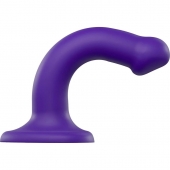 Фиолетовый фаллоимитатор-насадка Strap-On-Me Dildo Dual Density size S - 17 см. - Strap-on-me - купить с доставкой в Красногорске