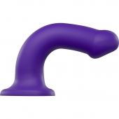 Фиолетовый фаллоимитатор-насадка Strap-On-Me Dildo Dual Density size L - 19 см. - Strap-on-me - купить с доставкой в Красногорске