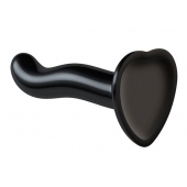 Черный фаллоимитатор-насадка Strap-On-Me P G spot Dildo size S - 16,4 см. - Strap-on-me - купить с доставкой в Красногорске