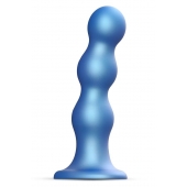 Голубая насадка Strap-On-Me Dildo Plug Balls size S - Strap-on-me - купить с доставкой в Красногорске
