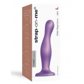 Фиолетовая насадка Strap-On-Me Dildo Plug Curvy size L - Strap-on-me - купить с доставкой в Красногорске