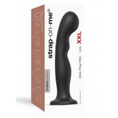 Черная насадка Strap-On-Me Dildo Plug P G size XXL - Strap-on-me - купить с доставкой в Красногорске