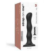 Черная насадка Strap-On-Me Dildo Geisha Balls size M - Strap-on-me - купить с доставкой в Красногорске