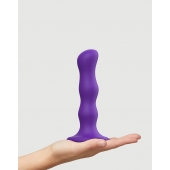 Фиолетовая насадка Strap-On-Me Dildo Geisha Balls size M - Strap-on-me - купить с доставкой в Красногорске