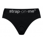 Черные трусики для насадок Heroine Lingerie Harness - size L - Strap-on-me - купить с доставкой в Красногорске
