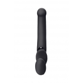 Черный безремневой вибрострапон Silicone Bendable Strap-On - size XL - Strap-on-me - купить с доставкой в Красногорске