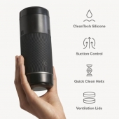 Черный мастурбатор с контролем всасывания Arcwave Pow Stroker - Arcwave - в Красногорске купить с доставкой