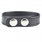 Кольцо на пенис SNAP COCK RING из искусственной кожи на клепках - BlueLine - в Красногорске купить с доставкой