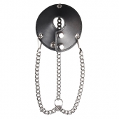 Утяжка для мошонки из искусственной кожи с цепочками PARACHUTE BALL STRETCHER - BlueLine - купить с доставкой в Красногорске