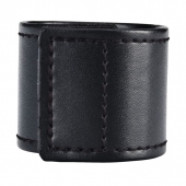 Хомут-утяжка для мошонки из искусственной кожи на липучке VELCRO BALL STRETCHER- 4 см. - BlueLine - в Красногорске купить с доставкой