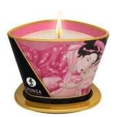 Массажная свеча Rose Petals с ароматом розы - 170 мл. - Shunga - купить с доставкой в Красногорске
