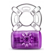 Фиолетовое эрекционное виброкольцо One Night Stand Vibrating C-Ring - Blush Novelties - в Красногорске купить с доставкой