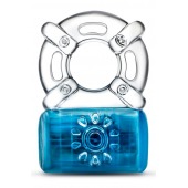 Синее эрекционное виброкольцо One Night Stand Vibrating C-Ring - Blush Novelties - в Красногорске купить с доставкой