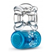 Синее эрекционное виброкольцо One Night Stand Vibrating C-Ring - Blush Novelties - в Красногорске купить с доставкой