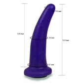 Фиолетовая гладкая изогнутая насадка-плаг - 13,3 см. - LOVETOY (А-Полимер) - купить с доставкой в Красногорске