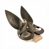 Черная гладкая маска  Зайка  с длинными ушками - Crazy Handmade - купить с доставкой в Красногорске