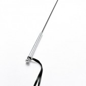 Черный кожаный стек с гладкой ручкой - 55 см. - Crazy Handmade - купить с доставкой в Красногорске