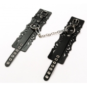 Узорчатые кожаные оковы с регулируемыми ремешками - Crazy Handmade - купить с доставкой в Красногорске