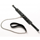 Черный ошейник с шипами и поводком - Crazy Handmade - купить с доставкой в Красногорске