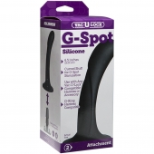 Черная изогнутая насадка Vac-U-Lock G-Spot - 16,5 см. - Doc Johnson - купить с доставкой в Красногорске