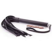 Черная кожаная плеть  Индиго  - 50 см. - Crazy Handmade - купить с доставкой в Красногорске