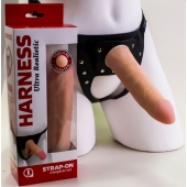 Страпон Харнесс из трусиков и насадки-фаллоса - 17,5 см. - LOVETOY (А-Полимер) - купить с доставкой в Красногорске