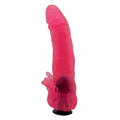 Розовая насадка для страпона с клиторальными лепестками - 18,5 см. - LOVETOY (А-Полимер) - купить с доставкой в Красногорске
