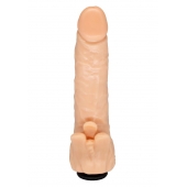 Телесная гелевая насадка-фаллос с клиторальными лепестками - 18,5 см. - LOVETOY (А-Полимер) - купить с доставкой в Красногорске