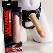 Телесная насадка-фаллос на трусиках с плугом - 16,5 см. - LOVETOY (А-Полимер) - купить с доставкой в Красногорске