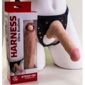 Страпон Harness из двух предметов: регулируемые трусики и насадка-фаллос - 17,5 см. - LOVETOY (А-Полимер) - купить с доставкой в Красногорске