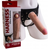 Реалистичный страпон Harness из трусиков и насадки-фаллоса - 18,5 см. - LOVETOY (А-Полимер) - купить с доставкой в Красногорске