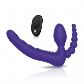 Фиолетовый безремневой страпон с пультом ДУ 7’’ Remote Control Strapless - 24 см. - Pegasus - купить с доставкой в Красногорске